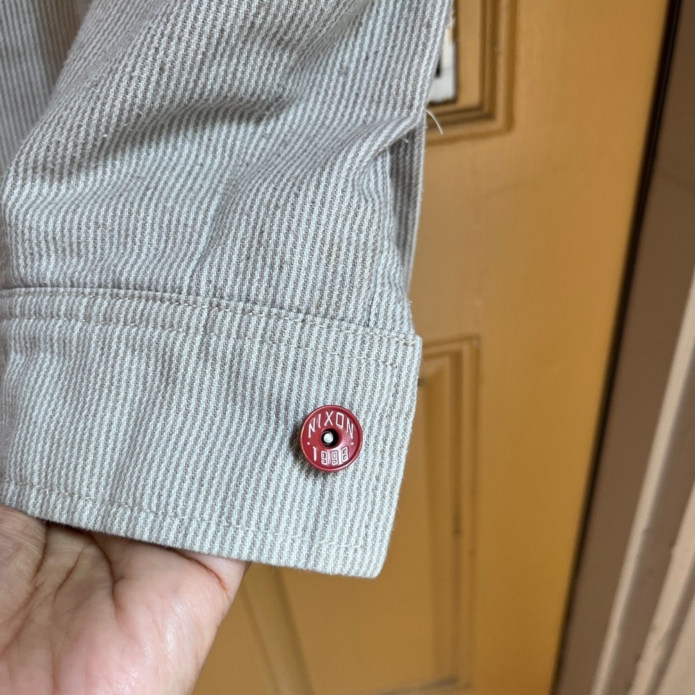 Nixon Men's Striped Gray Shirt Jacket - Picture 8 of 13